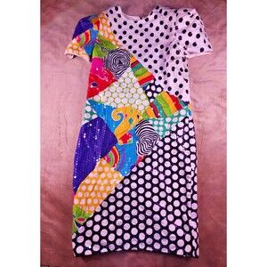 Morton Myles for the Warrens Vintage Multicolor Polka Dot Sequin Sheath Dress 8